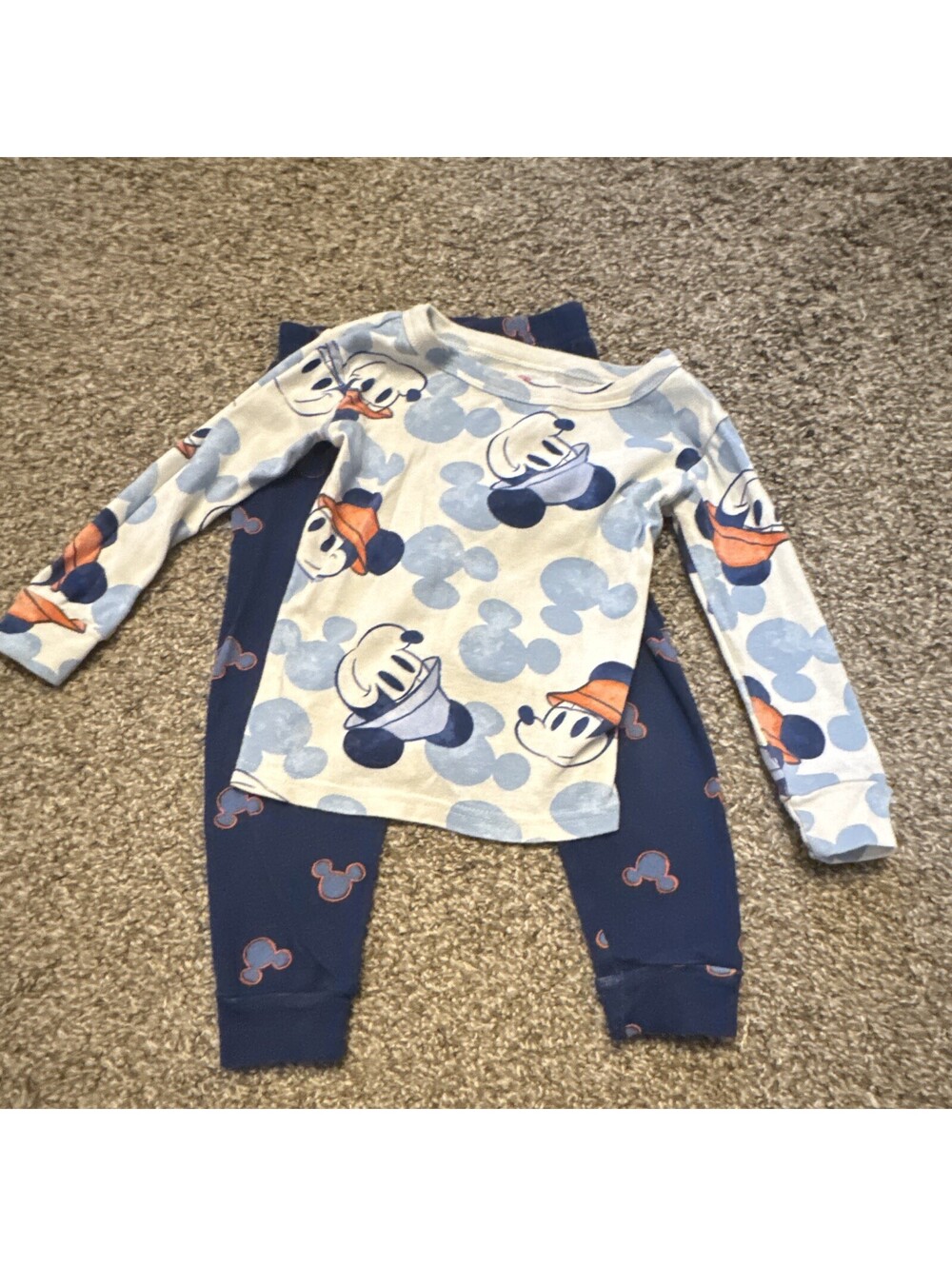 Disney Junior Mickey Mouse 2-Piece Pajama Set 3T Blue Long Sleeve Cotton [COPY]
